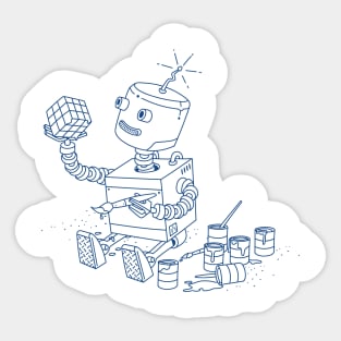 Robot solving the Rubik's cube Sticker